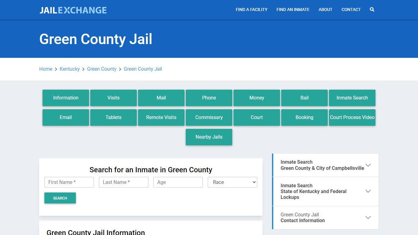 Green County Jail Roster Lookup, KY, Inmate Search